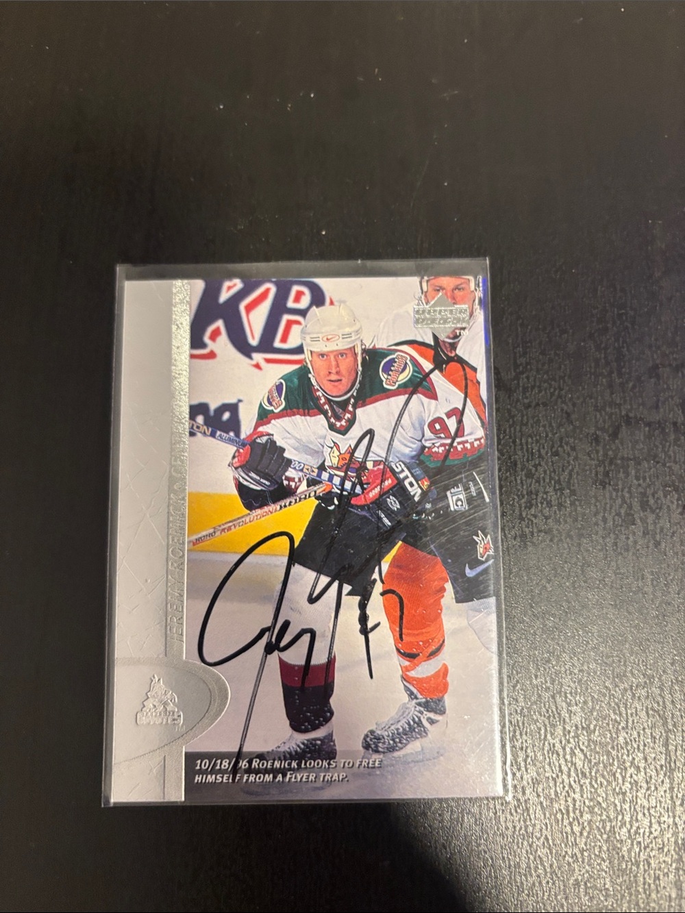 Autographed Hockey Trading Card Jeremy roenick
